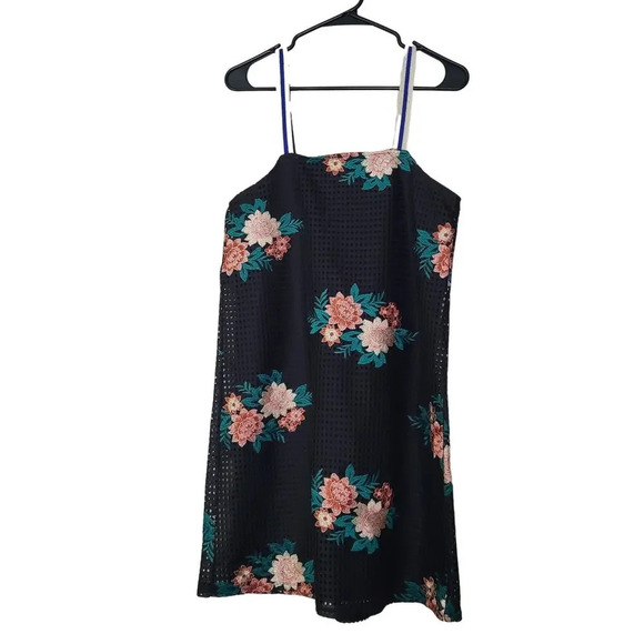 Zara Womens Embroidered Floral Tank Dress Size M Multicolor Boho Chic Witchy - Picture 2 of 5